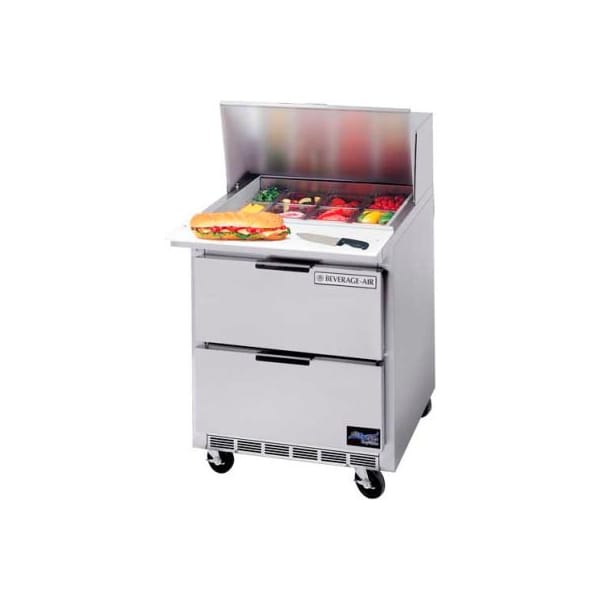 Beverage-Air Food Prep Tables SPED27 Elite Series Standard Top w/ Drawers, 27"W - SPED27HC-B - main